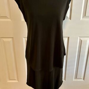 Trouve Black Midi Dress